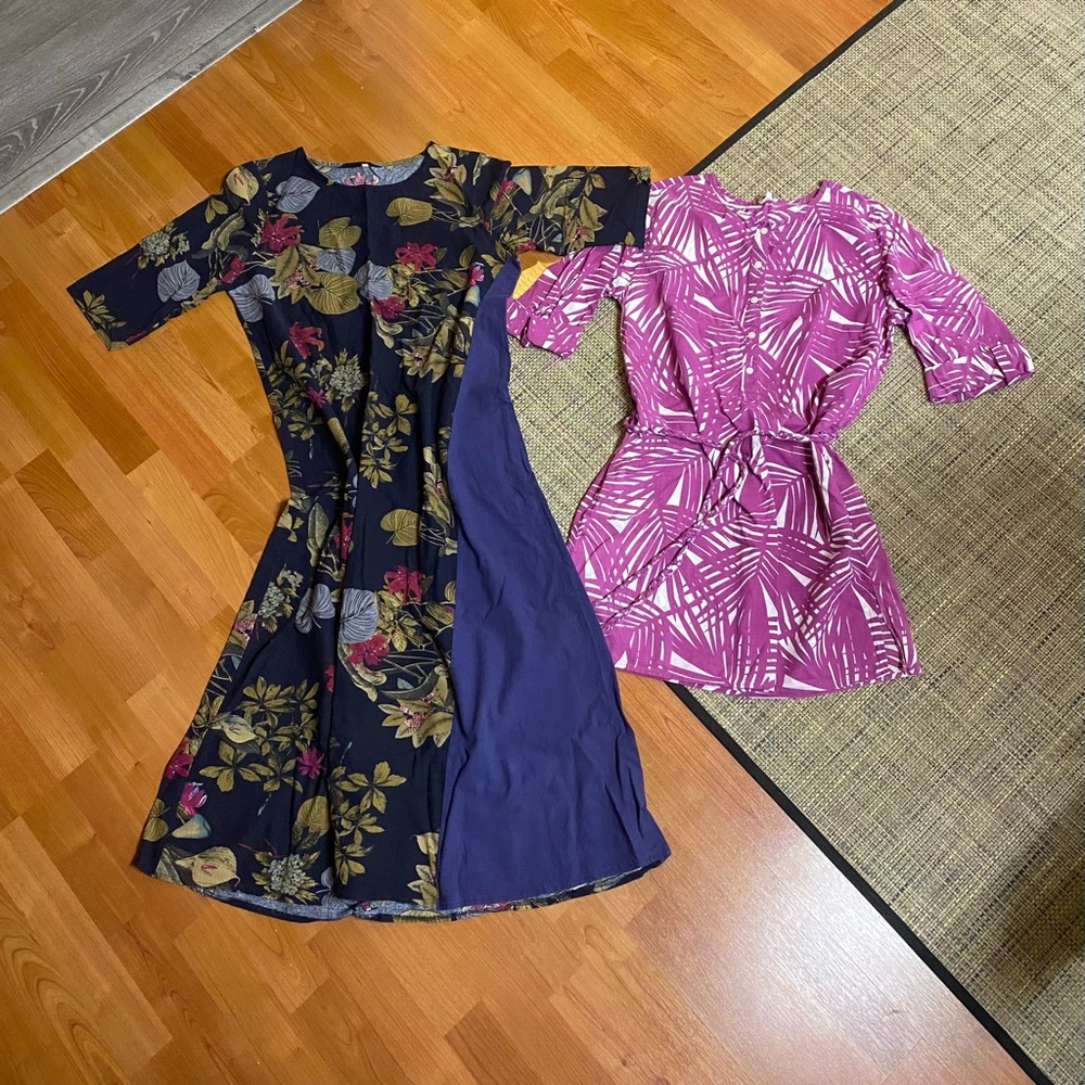 2 pieces for Spring floral L Dress + Belted Tunic M